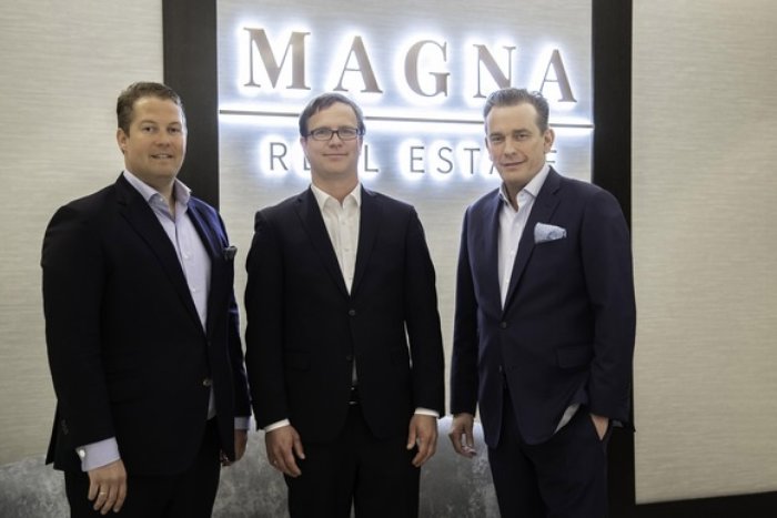 MAGNA Real Estate AG startet in den Wachstumsmarkt Pflege v.l.n.r.: MAGNA Real Estate Vorstand David Liebig, MAGNA Care Geschäftsführer Tim Sauer und MAGNA Real Estate Vorstand Jörn Reinecke